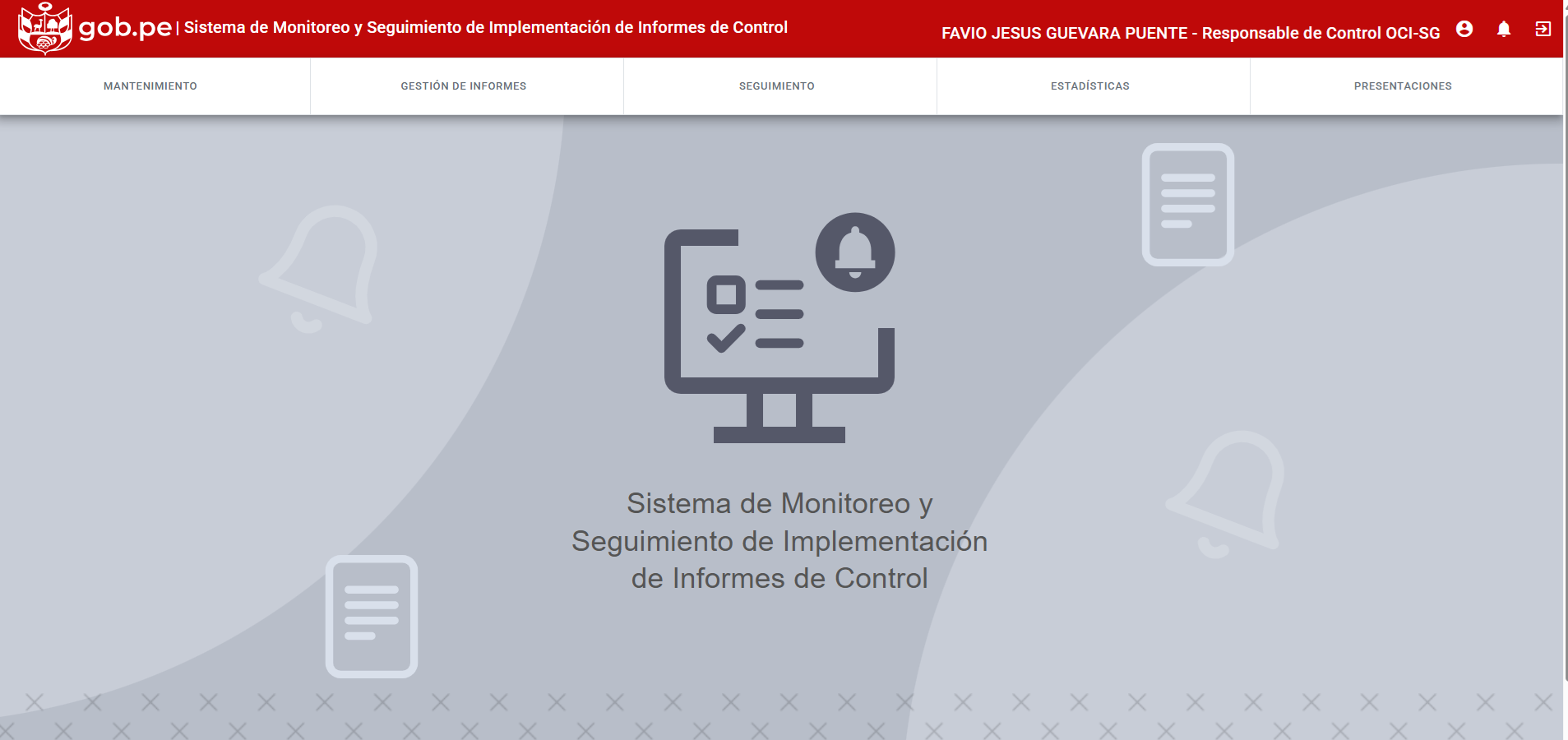 Preview de SIMSIC seguimiento de informes de control