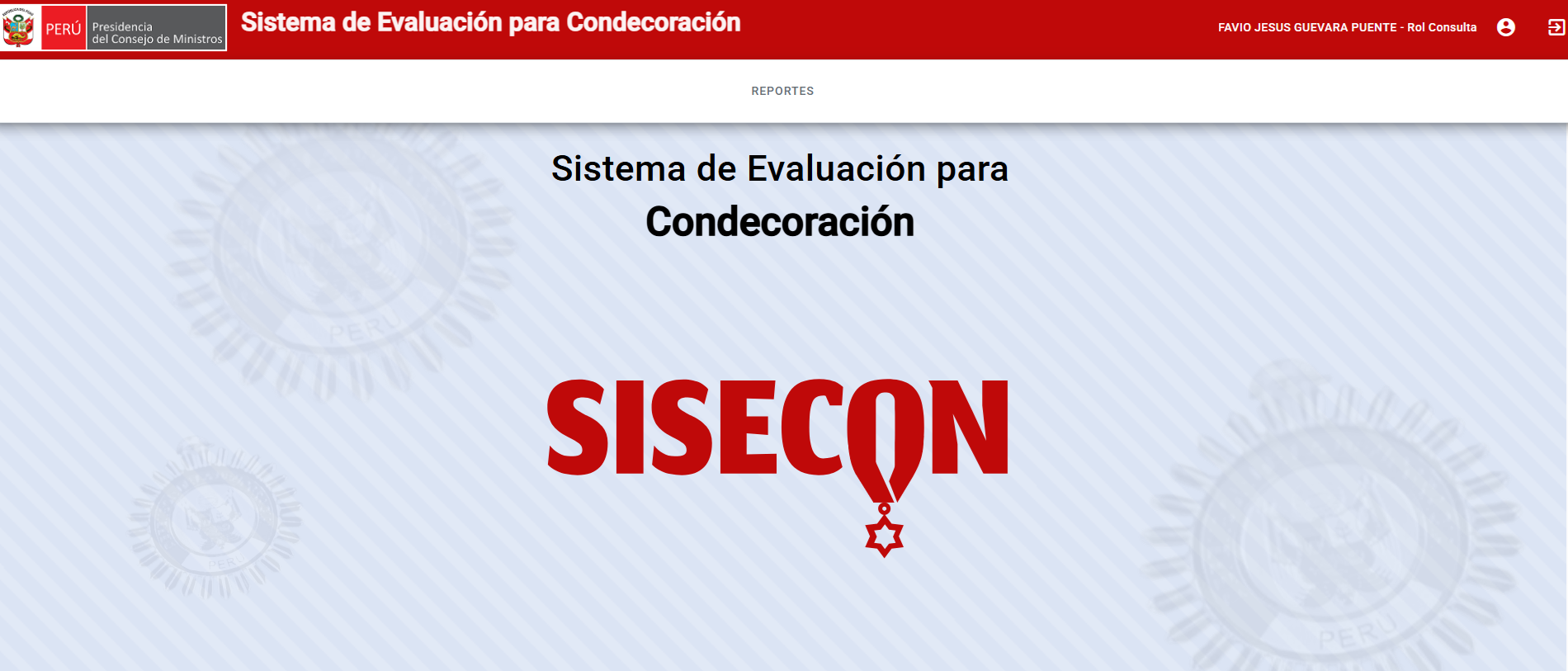 Preview de SISECON seguimiento de condecoraciones